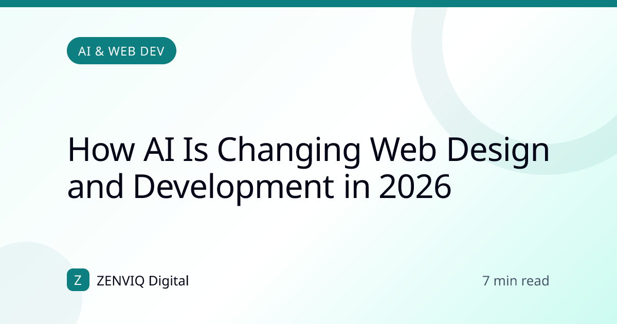 How AI Is Changing Web Design and Development in 2026
